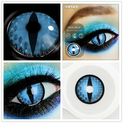 Ihomed Cosplay Color Contact Lenses 1Pair Anime Halloween Makeup Blue Colorful Contact Lens For Eyes Colored Yearly Contacts