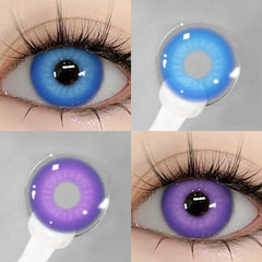 Ihomed New Fashion Color Contact Lenses for Eyes Anime Blue Eyes Contacts Lense Colorful Makeup Eyes Lenses Yearly 2pcs/pair