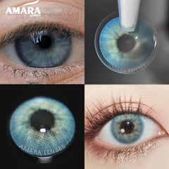 Ihomed Colored Contact Lenses For Eyes Cosmetic Colorful Beautiful Pupil Blue Yearly Color Contact Lens Non Prescription Lens