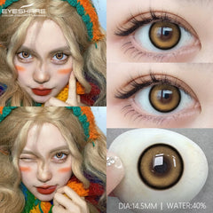 Ihomed 1Pair Natural Color Contact Lenses for Eyes Fashion Blue Eyes Contacts Lenses Yearly Gray Korean Contacts Lenses