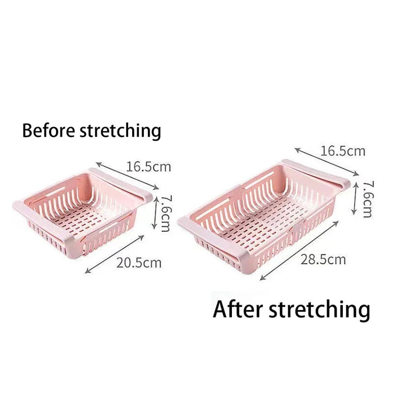 Ihomed 1pcs Refrigerator Storage Box Holder Storage Basket Solid Pull-out Food Organizer Drawer Shelf Proper Home Accessories Tools