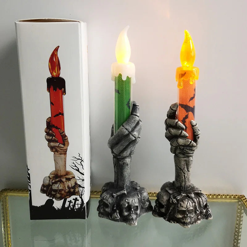 Ihomed Halloween Skeletons Ghost Party Candles Pumpkin Party Happy Halloween Party Home Decorations