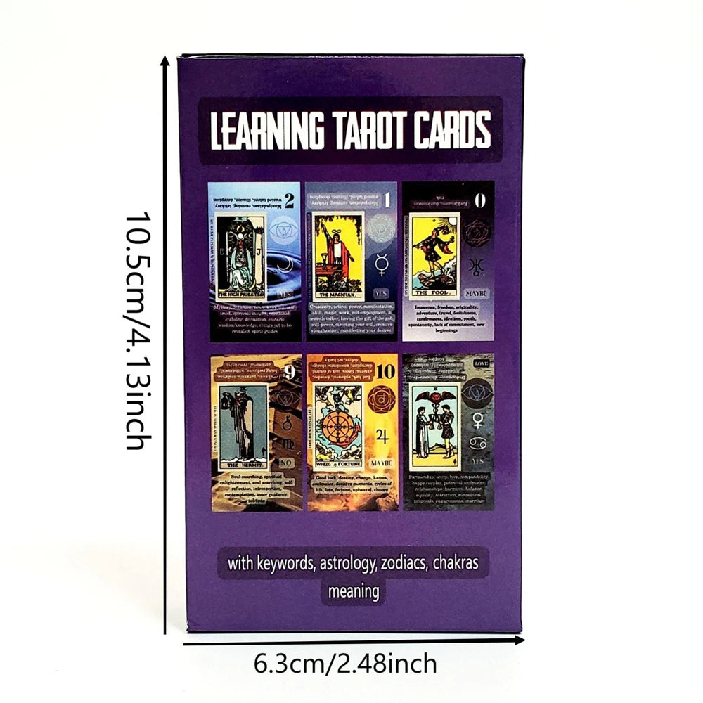 Ihomed 1 Box Learning Tarot Cards High Quality 78pcs Classic Tarot Cards With Starter Game Guide, Portable Fortune Telling Board Games