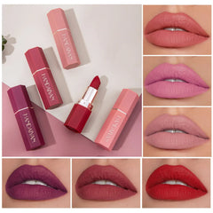 Ihomed Nude Matte Lipstick Velvet Lipsticks Waterproof Long Lasting Non-stick Cup Lip Stick Not Fading Sexy Red Pink Makeup Cosmetics