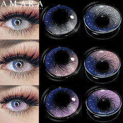 Ihomed Natural Color Lens Eyes 2pcs Color Contact Lenses for Eye Beauty Contact Lenses Eye Yearly Cosmetic Color Circle Lenses