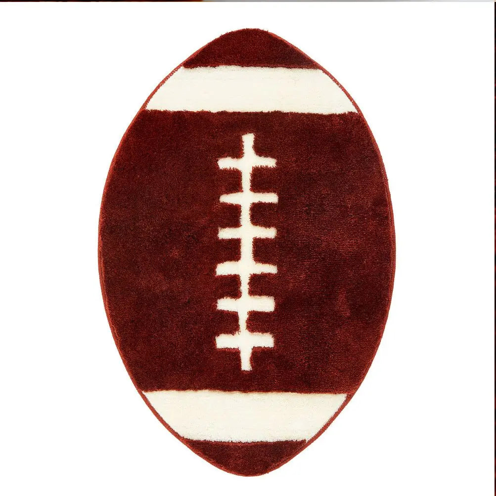 Ihomed Rugby flat American Football Rug Bedroom Soft Flannel Home Man Cave Dorm Sports Style Decoration Carpets for Living Room Gift