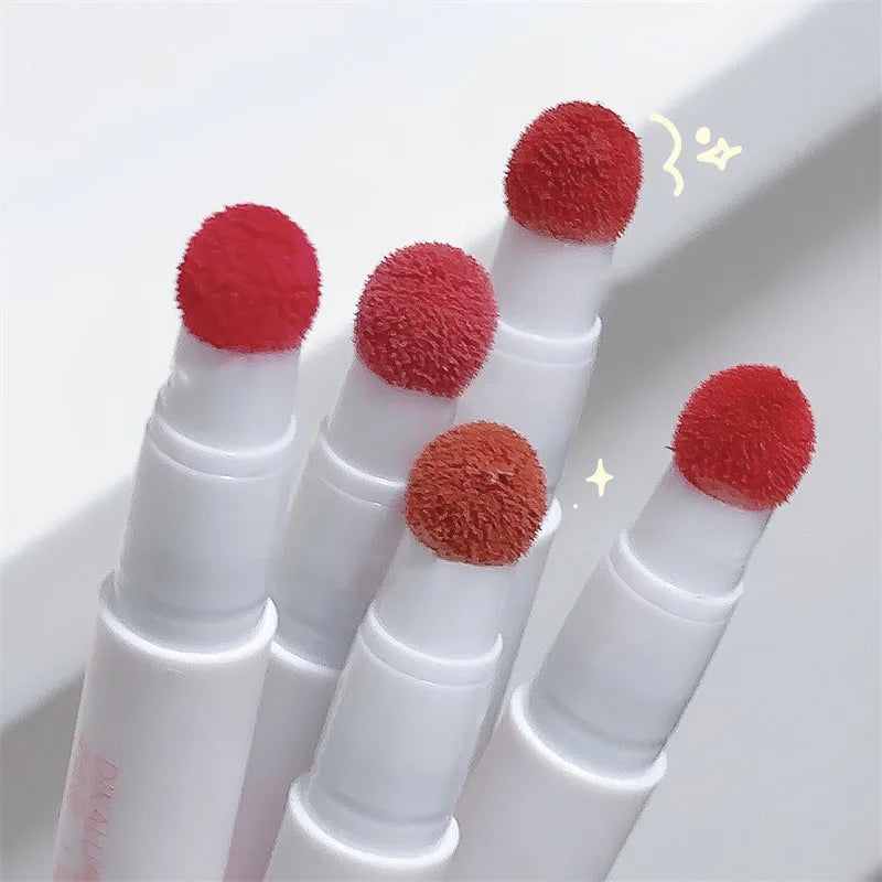 Ihomed Matte Lip Mud Air Cushion Lips Cream Brick Red Lip Glaze Powder  Lipstick Pen Non-Stick Cup Female Lip Tint Korean Makeup