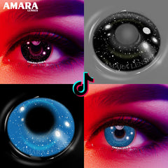 Ihomed 2pcs 1Pair Color Contact Lenses For Eyes Anime Cosplay Colored Lenses Red Crazy Halloween Lenses Contact Lens Beauty Makeup