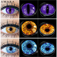 Ihomed Color Contact Lenses For Eyes Anime Cosplay Colored Lenses Blue Purple Multicolored Lenses Contact Lens Beauty Makeup