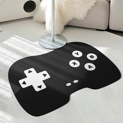 Ihomed Cute Printing Gamepad Bathroom Mat Rubber Bathmat Soft Bedroom Carpet Area Floor Pad Doormat Black White Aesthetic Home Decor