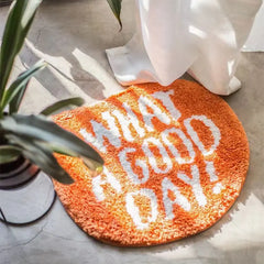 Ihomed 45x50cm Orange Letters Rug Soft Fluffy Pets Floor Mat Pad Tufted Bathroom Rugs Living Room Bed Side Carpets Home Decor