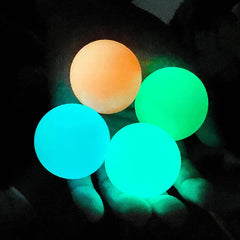 Ihomed 10/5Pcs Luminous Sticky Ball Glow in The Dark Ball Throwing Indoor Decompression TPR Sticky Balls Target Ball Kids Sticky Balls