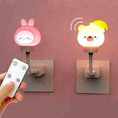 Ihomed USB Night Light LED Chlidren Cute Cartoon Night Lamp Bear Chick Kitten Remote Control for Baby Kid Bedroom Decor Bedside Lamp