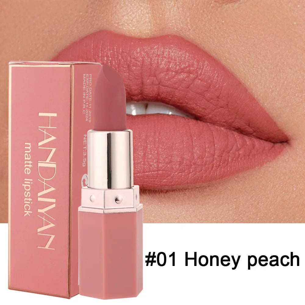 Ihomed Nude Matte Lipstick Velvet Lipsticks Waterproof Long Lasting Non-stick Cup Lip Stick Not Fading Sexy Red Pink Makeup Cosmetics