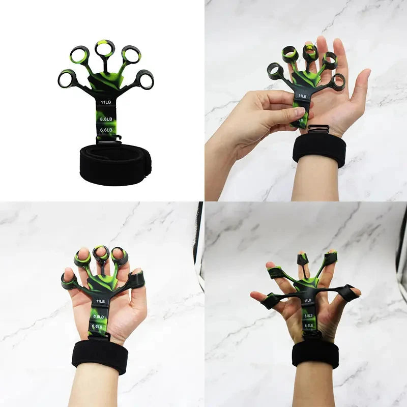 Ihomed 13-21 LB Finger Intensifier Grip Strength Device, Finger Flexibility Trainer, 5 Fingers Trainer Finger Resistance Band