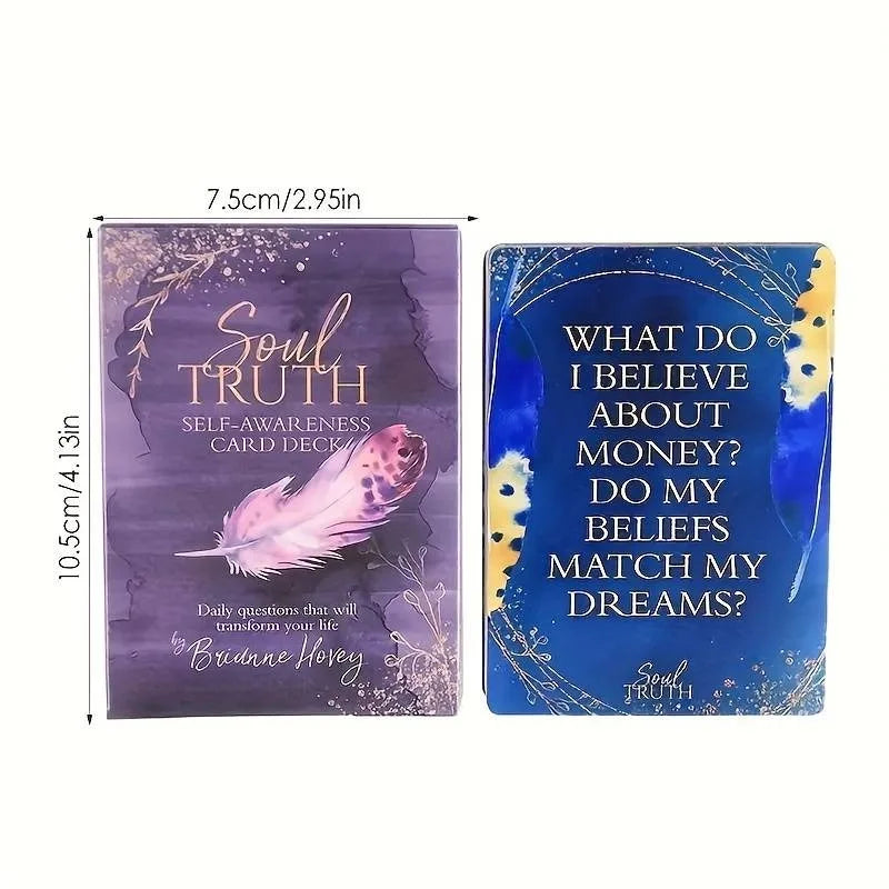 Ihomed 1 Box Soul Truth Self-awareness Tarot Cards for Family Holiday Party Favor Playing Board Games Cards Tarot Pack