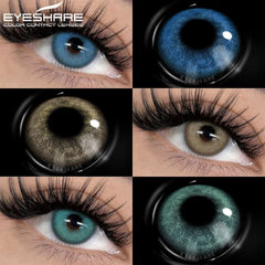 Ihomed Color Contact Lenses for Eyes 1pair Natural Gray Eye Contacts Green Contact Lenses Blue Lenses Yearly Beautiful Pupils