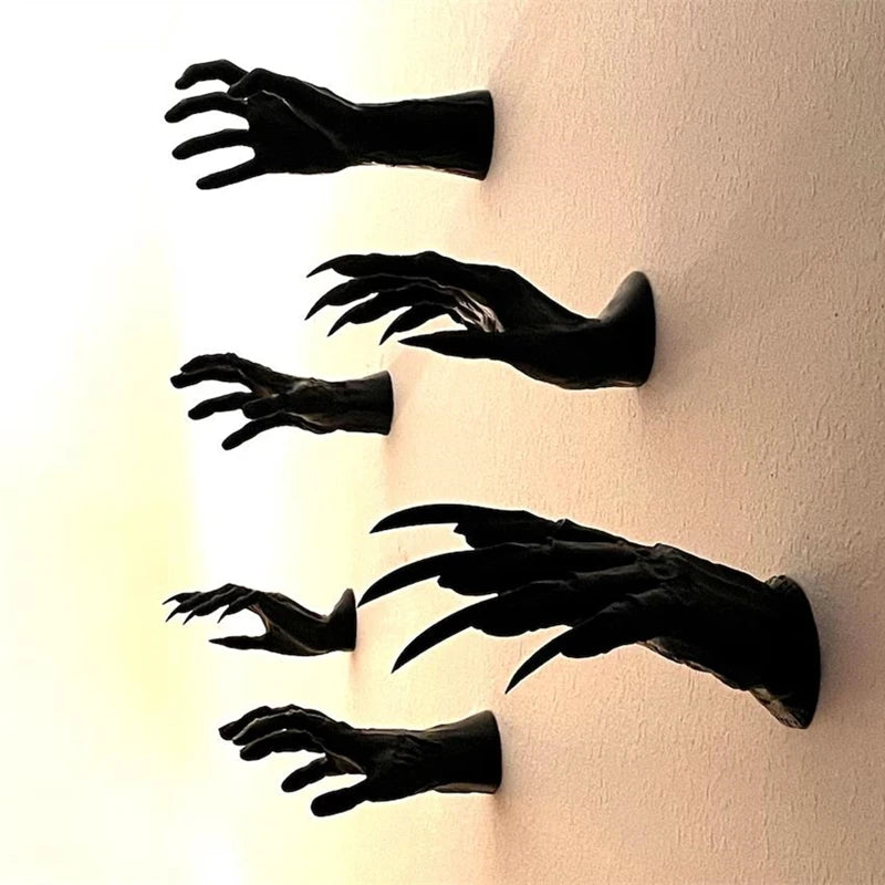 Ihomed Creepy Reaching Hands Wall Decor From Addams Family Spooky Scary Wall Decoration Holiday Party Costume Prop