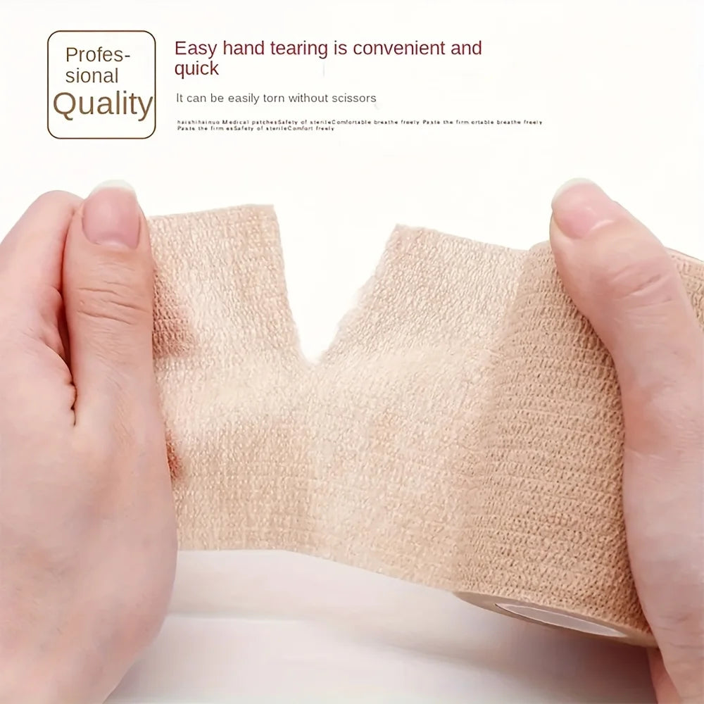 Ihomed 3Pcs Self-Adhesive Elastic Bandages 5cm*4.5m First Aid Patch & Medical Health Care Treatment Gauze Kit Gauze Tape First Aid Tool