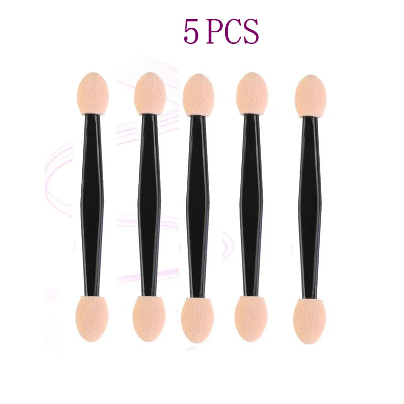 Ihomed 5/30/50/100pcs Disposable Eye Shadow Brushes Beauty Makeup Tool Reusable Dual Sided Sponge Stick Portable Applicator Accessories