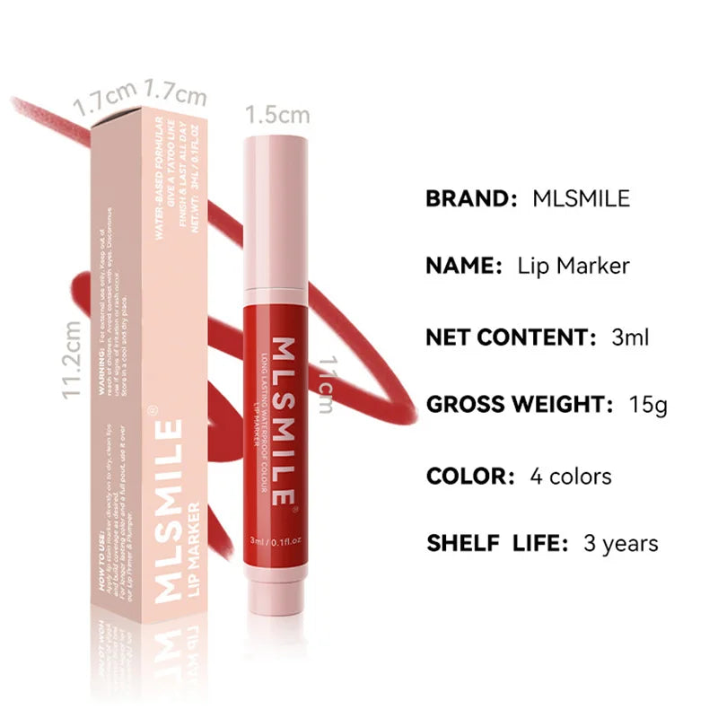 Ihomed Nude Brown Matte Lipstick Marker Pen Solid Lip Gloss Waterproof Long Lasting Lipstick Pencil Lip Liner Pen Lips Makeup Cosmetics