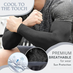 Ihomed 6 Pairs Versatile Solid Color Arm Sleeves, Unisex Sun Protection Arm Sleeves Breathable Cooling Arm Covers, For Outdoor Sports