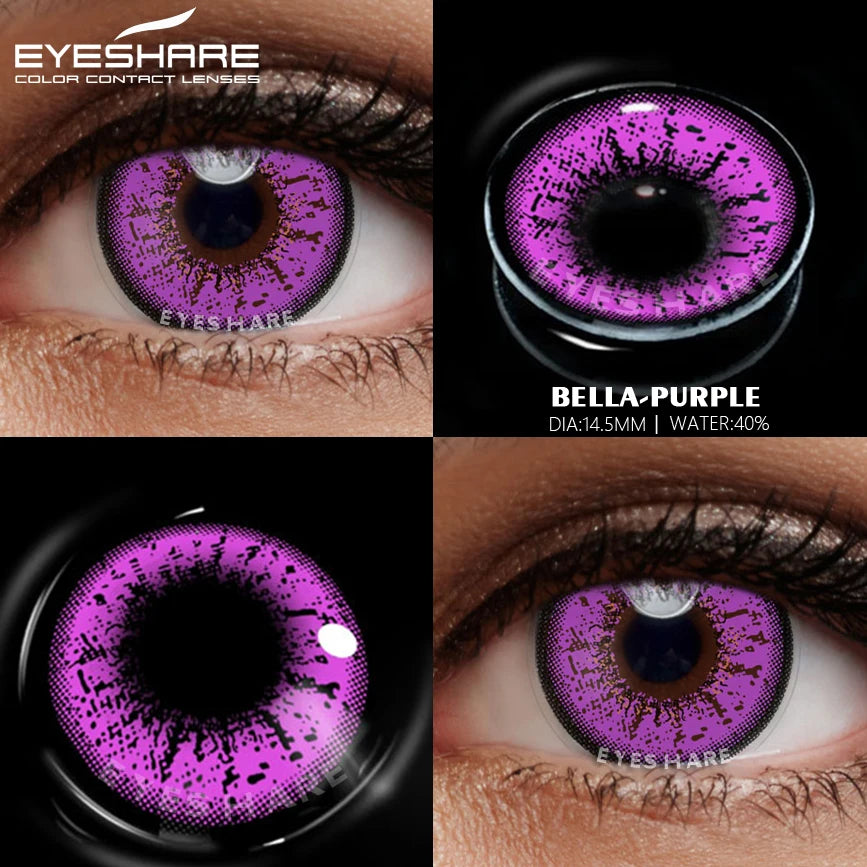 Ihomed Color Lens Bella Color Cosplay Contact Lenses Yearly Use Rendering Cosplay Contact Lens for Eyes Halloween Contacts