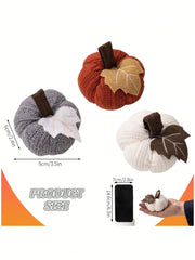 Ihomed 1PC home decoration ornaments Thanksgiving Harvest Day knitted pumpkin can be used as ornaments, banners, banners, and flags