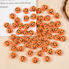 Ihomed 20/10Pcs Halloween Resin Pumpkin Miniatures Mini Flatback Charms Pumpkin Halloween Party Home Table Decoration DIY Crafts Gift