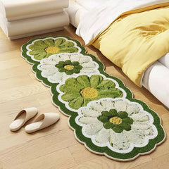 Ihomed Cashmere Rugs Decoration Fluffy Flowers Carpet Bedroom Bedside Foot Mat Soft Living Room Carpet Dense Tapete Infantil Rug