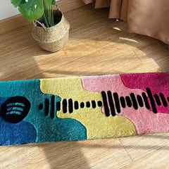 Ihomed Music Rugs Customized Spotify Personalized Area Rug Printed Floor Carpet Soft Flannel Nonslip Living Room Carpets Home