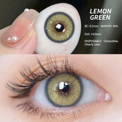 Ihomed 1 Pair Colored Contact Lenses Green Eye Lenses Blue Lens Natural Fast Delivery Brown Eye Lens Yearly Eyes Contacts Lens