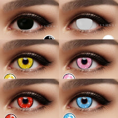 Ihomed Cosplay Lenses Rainbow Series Halloween Contacts Contact Lenses for Cosplay Contacts Lenses Eye Color Crazy Lens 14.5mm