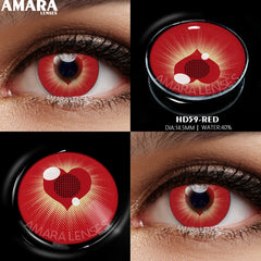 Ihomed 1 Pair Cosplay Color Contact Lenses for Eyes Anime Accessory Red Len Anime Lense Hu tao lenses Genshin Impact Lenses