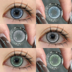 Ihomed Natural 1pair Korean Lenses Colored Contact Lenses for Eyes Blue Eye Contacts Green Lenses Yearly Soft Gray Pupils Lens