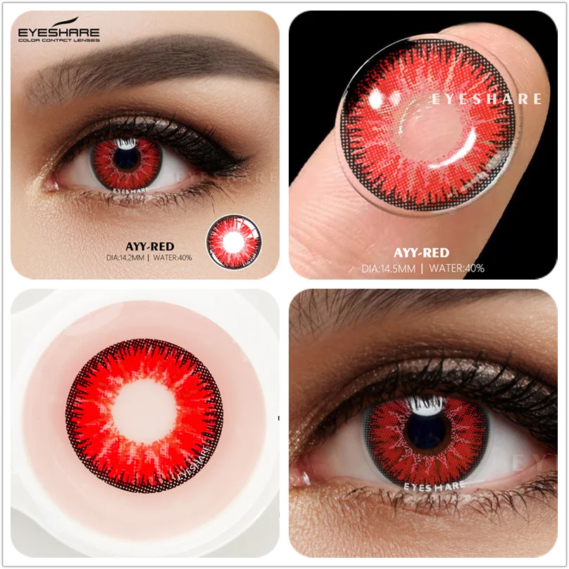 Ihomed Contact Case Color Contact Lenses For Eyes Colored Lenses Blue Lens Case Contact Lens with Contact Box