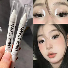 Ihomed White Pearl Highlighter Brightening Glitter Eyeshadow Stick Eye Shadow Lying Silkworm High-gloss Pen Korean Eyes Makeup Matte