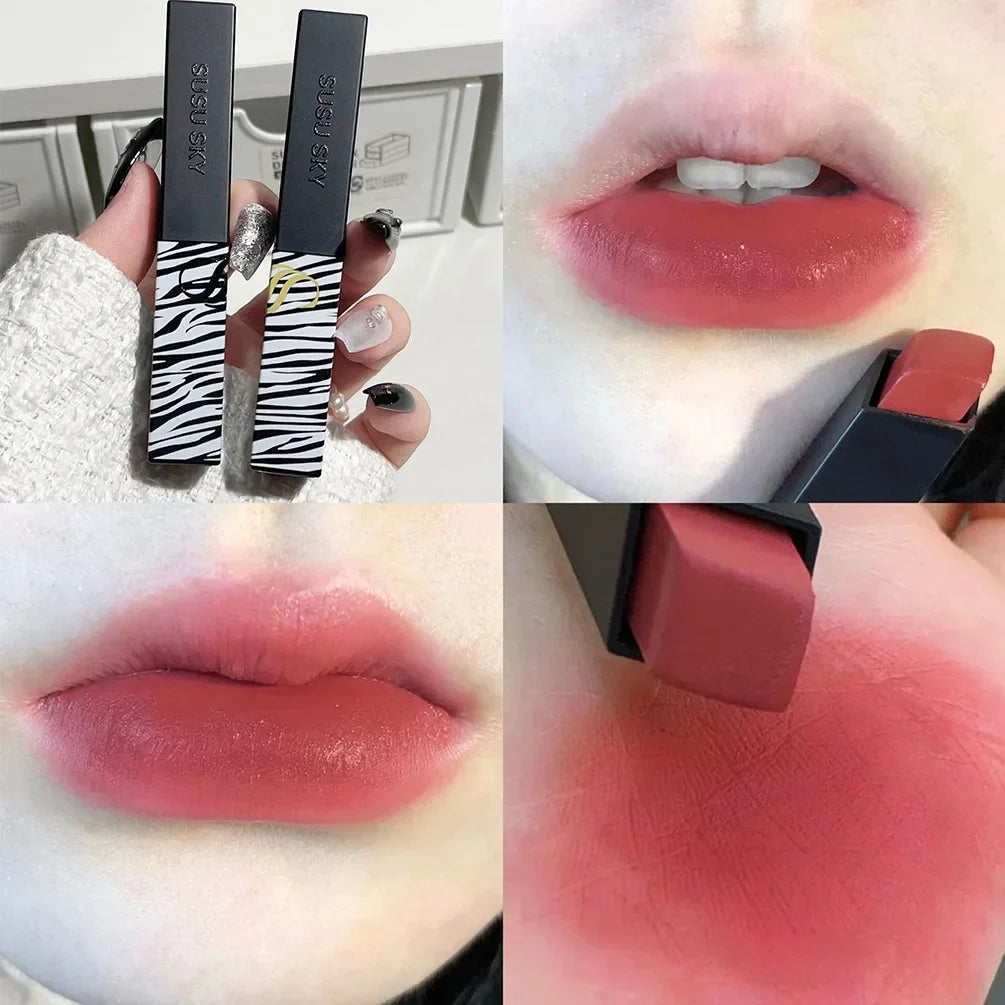 Ihomed Matte Lipstick Nude Smoked Rose Lip Colour Velvety Lip Tint Solid LipGloss Waterproof Makeup Long Lasting Cosmetic