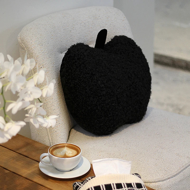 Ihomed Soft Apple Pillow Back Rest Support Cute Embroidery Letters Fruit Cushion Sofa Chair Padding Nordic Baby Home Kids Room Decor