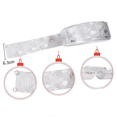 Ihomed Printed Christmas Tree Ribbon, Pendant, Letter, Christmas Decoration Supplies, 6.3cm