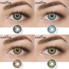 Ihomed 1Pair Contact Lenses for Eyes Natural Blue Brown Colored Contact Lens for Eyes Beauty Cosmetic Contacts Eyes Makeup