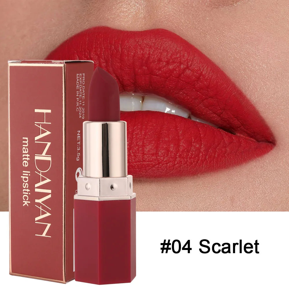 Ihomed Nude Matte Lipstick Velvet Lipsticks Waterproof Long Lasting Non-stick Cup Lip Stick Not Fading Sexy Red Pink Makeup Cosmetics