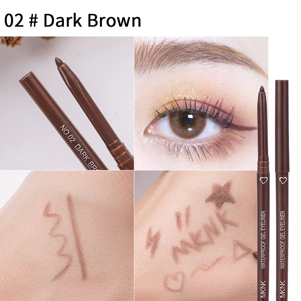 Ihomed Waterproof 6 Colors Black Eyeliner Pen Long Lasting Quick-drying Pencil Not Blooming Liquid Eyeliner Gel Eyes Makeup Cosmetic