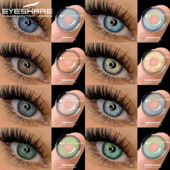 Ihomed 2pcs Natural Colored Contact Lens for Eyes Gray Pupils Lens Blue Eye Contacts Yearly Beauty Makeup Green Eye Contacts