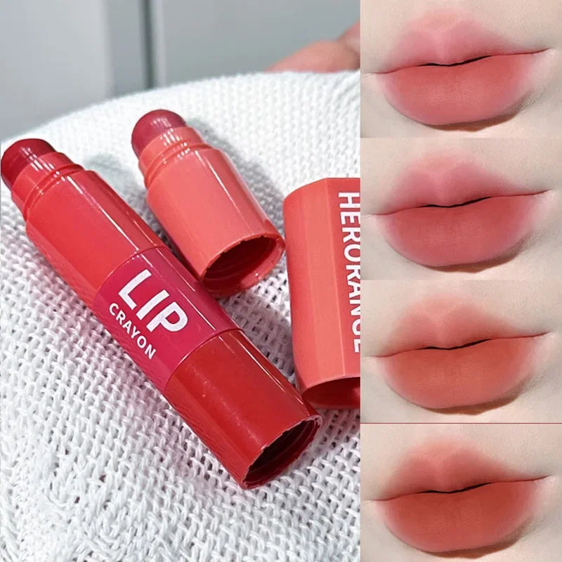 Ihomed Matte Mini Lipstick Set Velvet Pink Purple 4 Colors Lipstick Combination Red Lip Pigment Non-stick Cup Lip Gloss kit