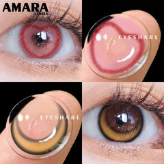 Ihomed 2pcs Contact Lenses for VIP Natural Blue Brown Colored Contact Lens for Eyes Beauty Cosmetic Contacts Eyes Makeup 14.2mm