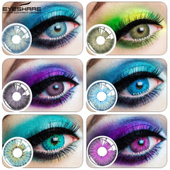 Ihomed Color Contact Lenses for Eyes Pattaya Blue  Beauty Lens Color Cosmetic Contact Lenses Beauty Makeup for Eyes 14.2mm