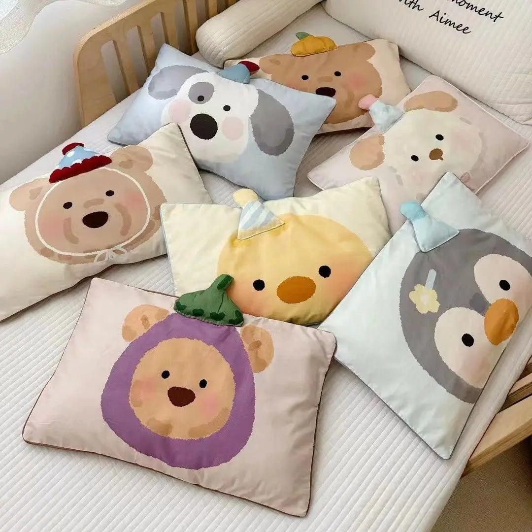 Ihomed Autumn Winter Cartoon Pillowcase Children Cotton Kindergarten Pillowcases 30X50cm Pillow Cover Adult 48X74cm Home Decoration