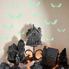 Ihomed 36Pcs  Halloween Luminous Wall Decals Glowing in The Dark Eyes Window Sticker for Halloween Decoration for Home Party Supplies