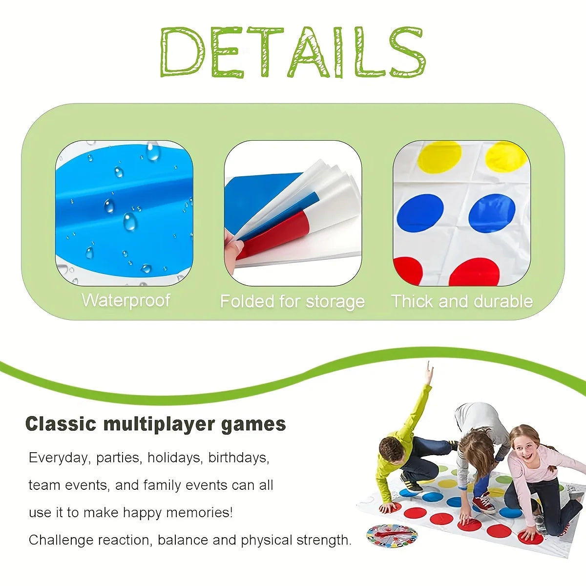 Ihomed 1pc Body Twisting, Body Balance, Finger Interaction, Joyful Multiplayer Gathering, Parent Child Entertainment Game